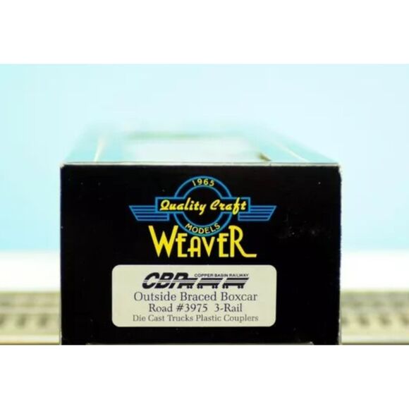 NIB-WEAVER ULTRA LINE COPPER BASIN RAILWAY OUTSIDE BRACED BOXCAR # 3975 - Picture 4 of 5